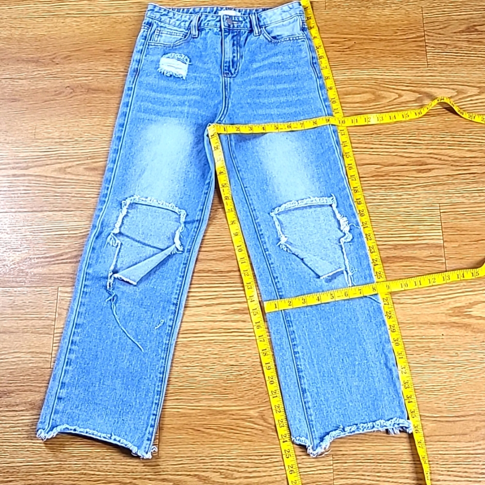 GB GIRLS KIDS 12x24 PRE-OWNED DISTRESSED LIKE NEW FEEL BOOTCUT DENIM JEANS